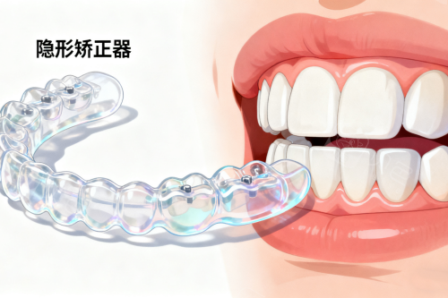 隐形矫正器卡通展示图